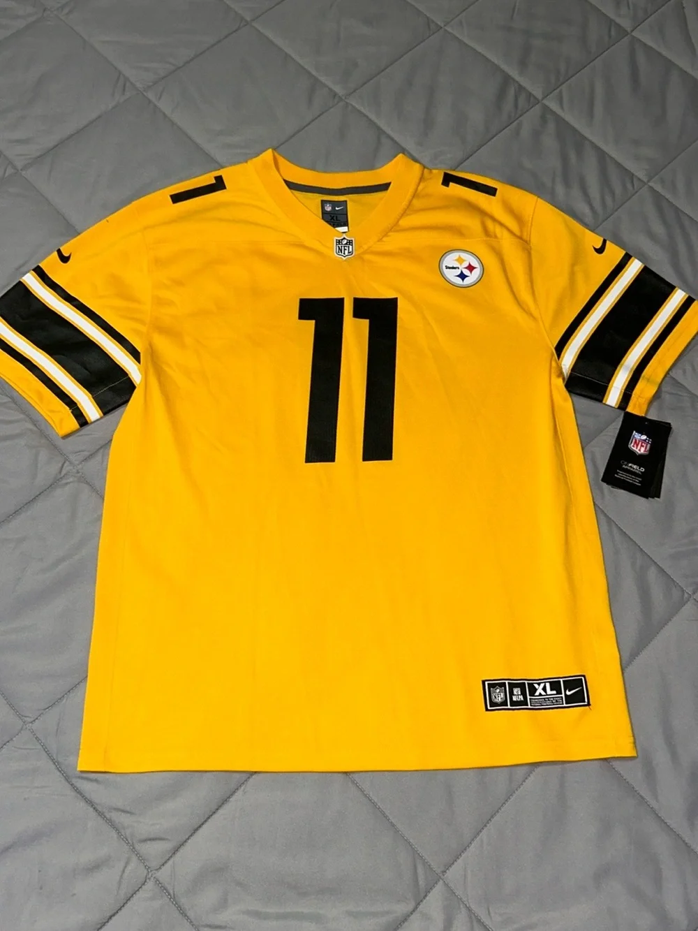 Nike NFL Pittsburgh Steelers Yellow and Black Youth Football Jersey #11 CLAYPOOL